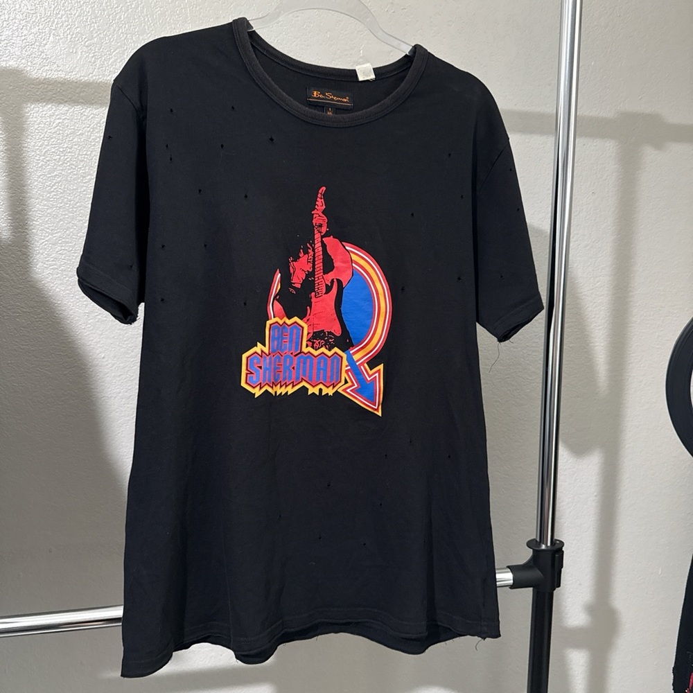 Ben Sherman Mens Black Graphic Tee